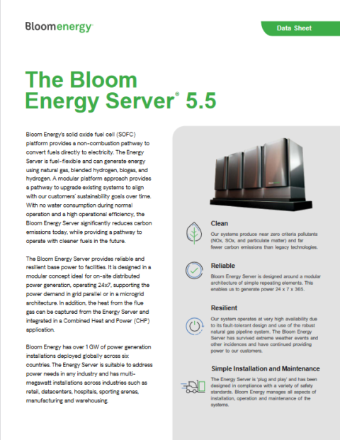 Bloom Energy Server Resources - Bloom Energy