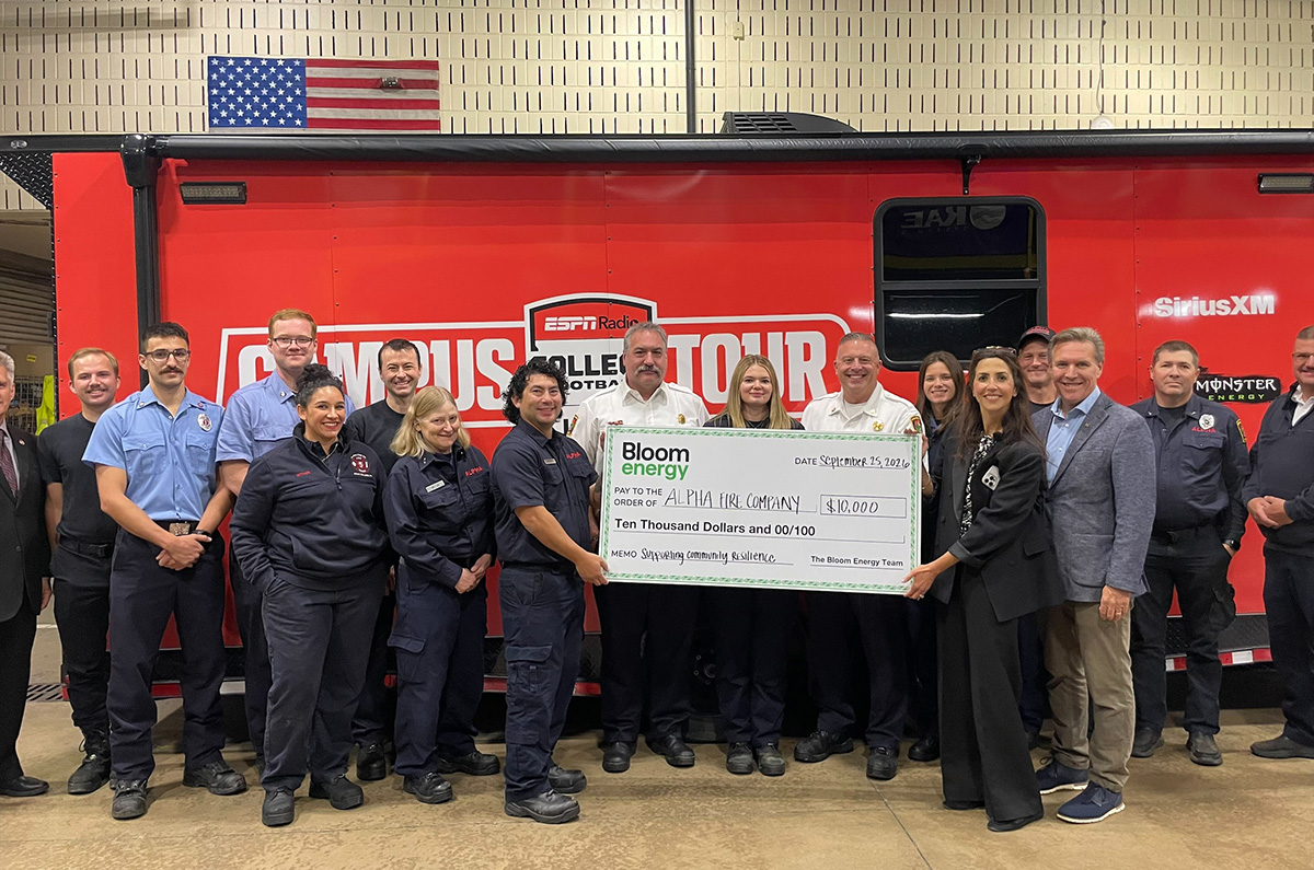 Ahead of the Nittany Lions-Badgers face-off, Bloom recognized firefighters and first responders as part of its focus on community resilience